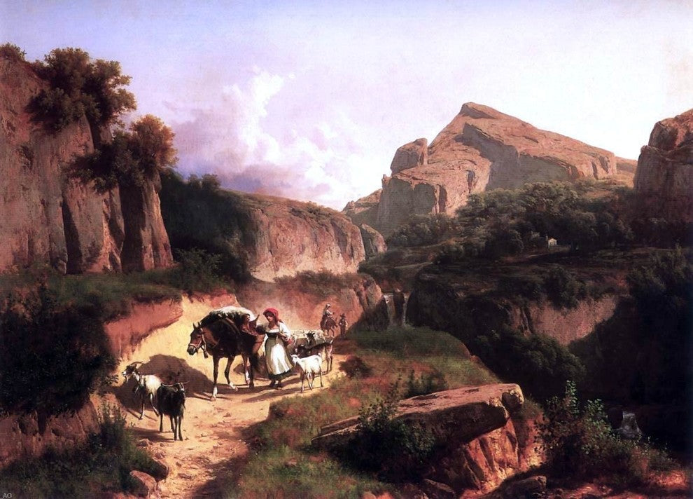 Andres Marko Italian Landscape With Sheperdess Wall Decal Print