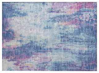 Machine Washable Indoor/Outdoor Chantille ACN1640 Blue 1'8" x 2'6" Rug