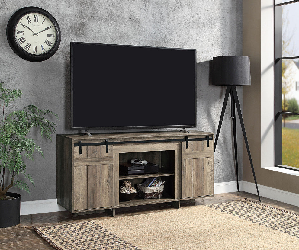 ACME Bellarosa TV Stand in Rustic Oak