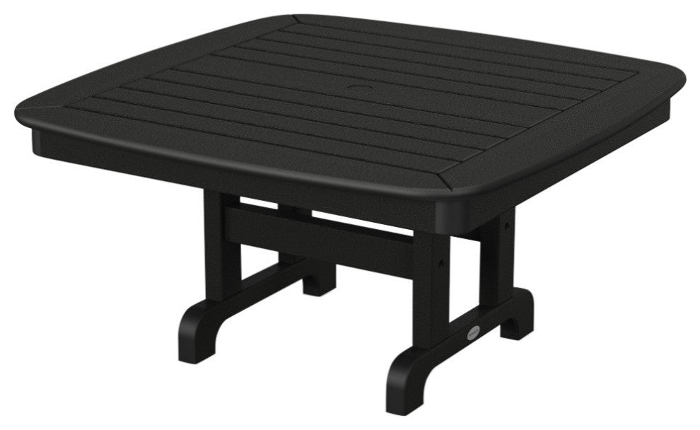 Polywood Nautical 37" Conversation Table, Black