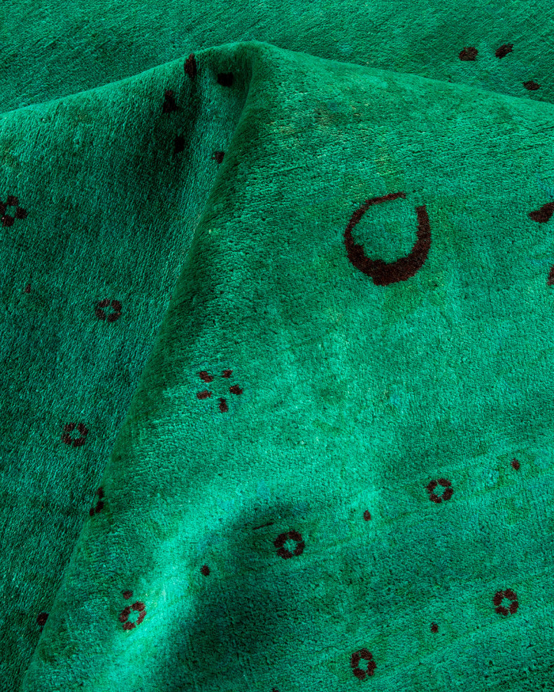 Fine Vibrance, One-of-a-Kind Handmade Area Rug Green, 15'6"x12'3"