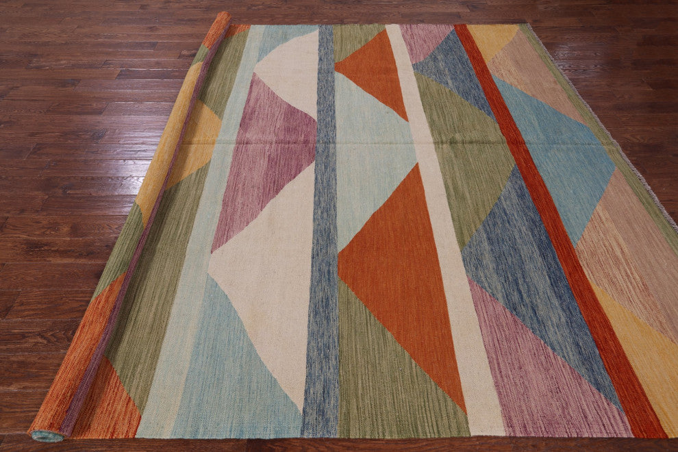 Kilim Flat Weave Wool On Wool Rug 9' 4" X 12' 0" - Q12601