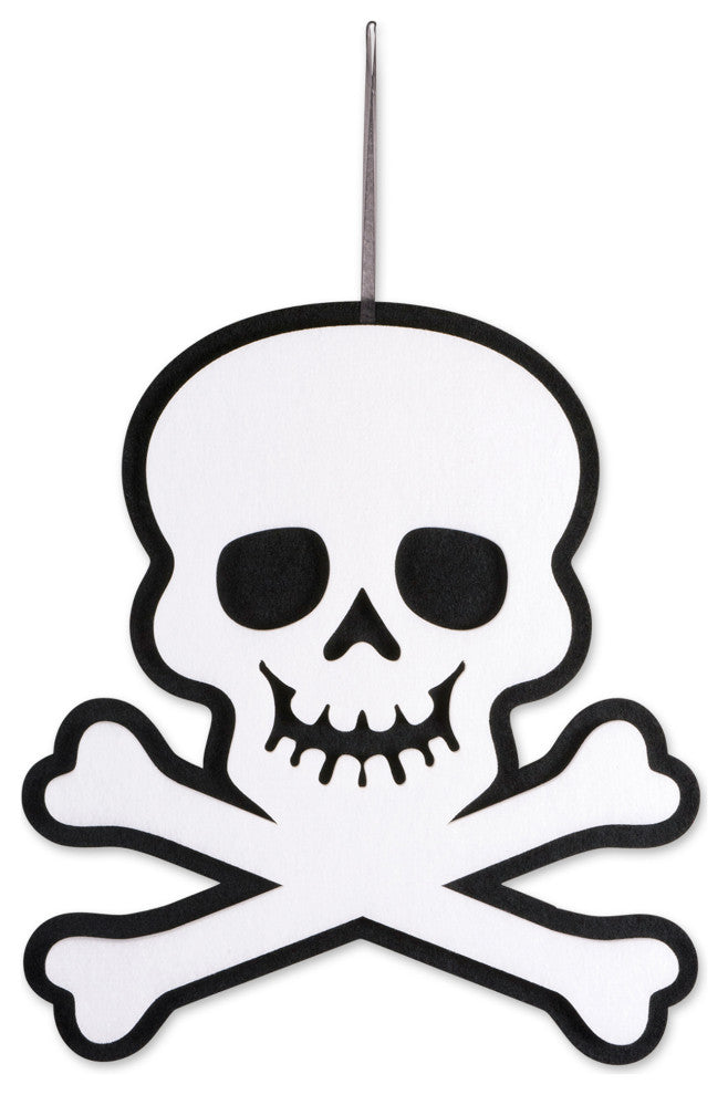 Hanging Foam Skull & Crossbones, Set of 2