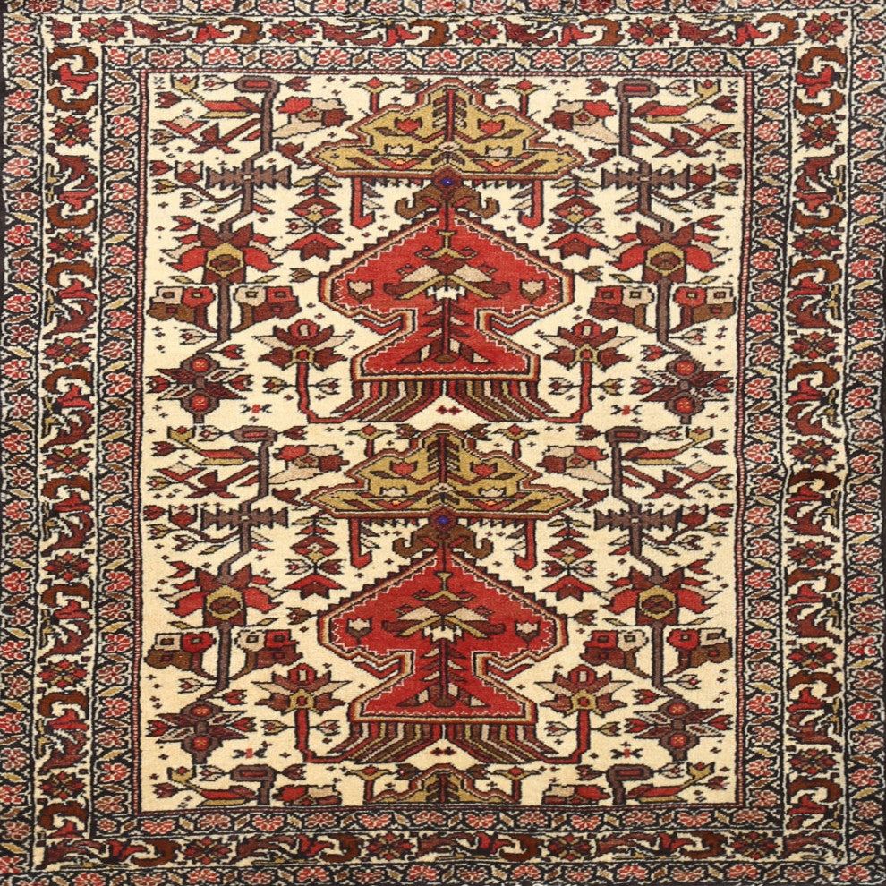 Ahgly Company Indoor Square Traditional Area Rugs, 4' Square