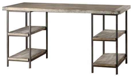 Cirque Rustic Farmhouse Dining Table, Grey, Desk