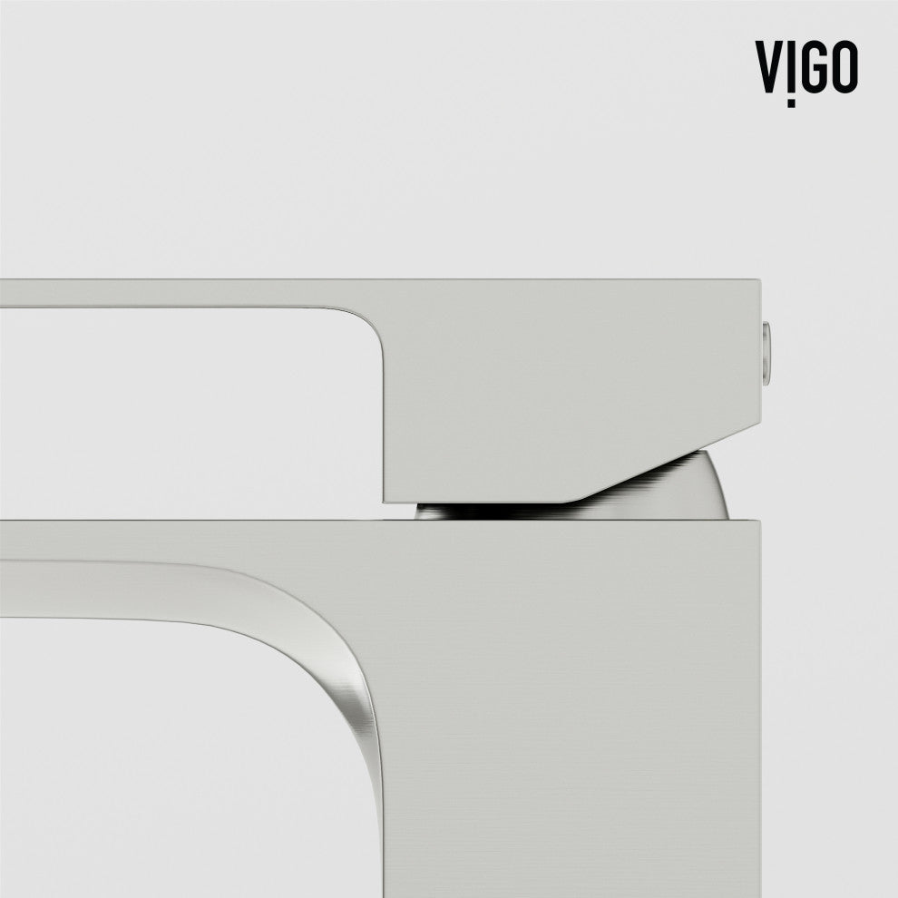 VIGO Dunn 11" H Single Handle Single Hole Bathroom Vessel Faucet, Brushed Nickel