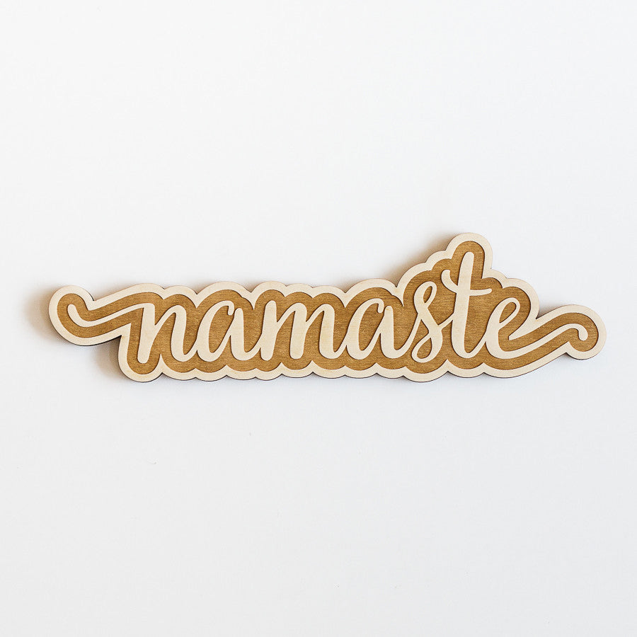 Namaste Wood Sign, 18"x6"
