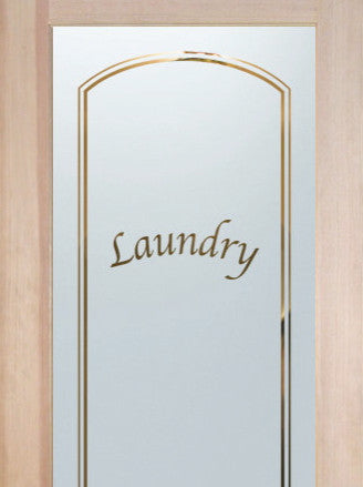 Laundry Door - Classic Arched - Primed - 30" x 80" - Knob on Left - Pull Open