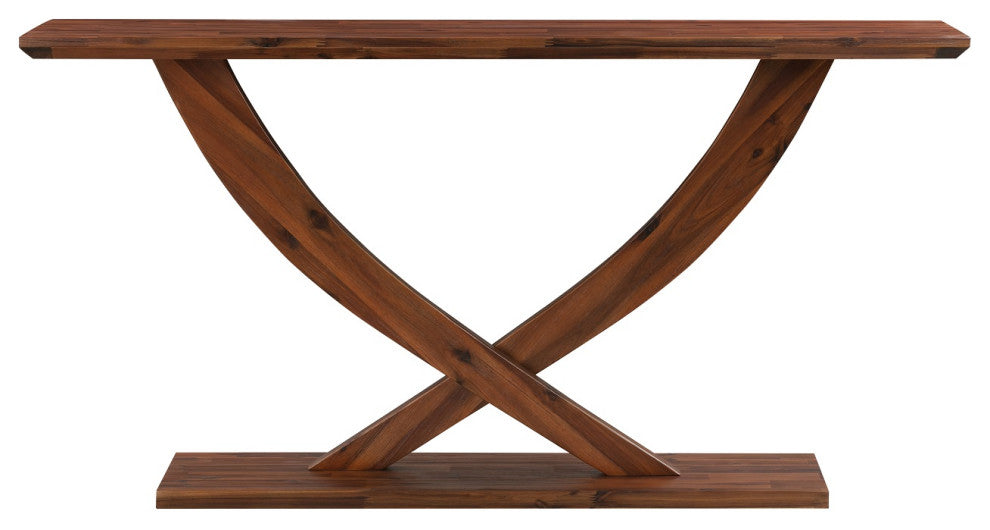 Rasmus Console Table, Chestnut Wire-Brush