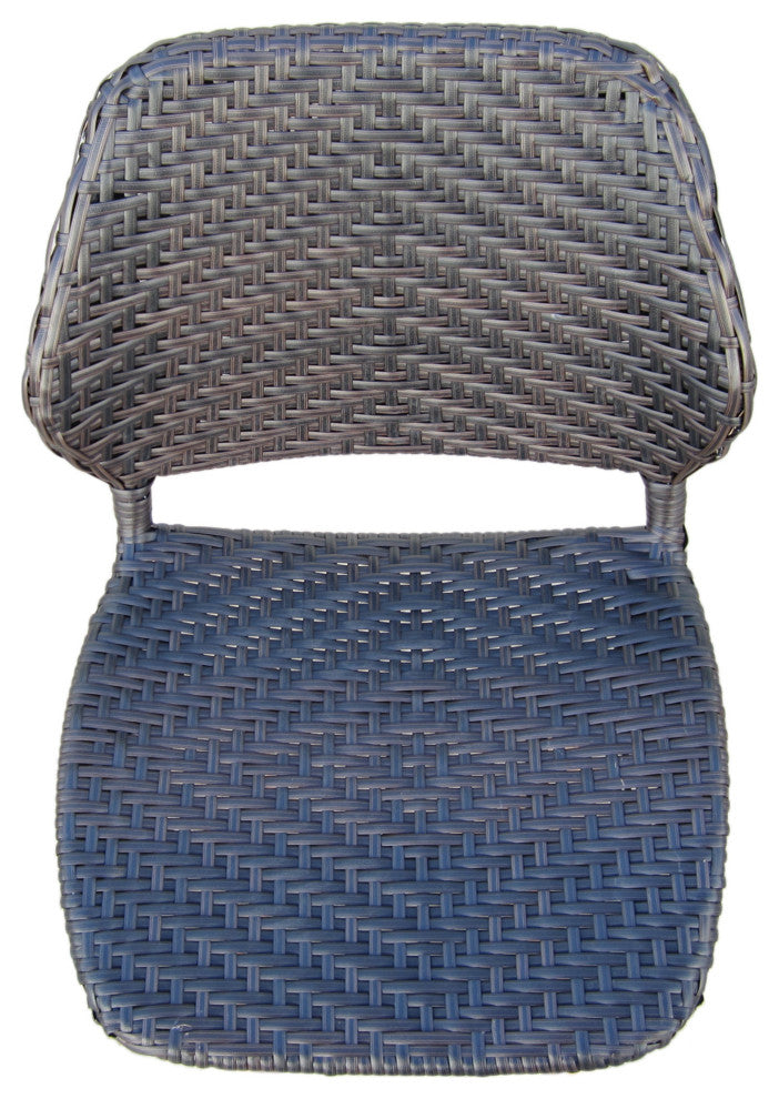 GDF Studio Amaya Outdoor Multi-brown Wicker Barstools With Wood Finish Metal Leg