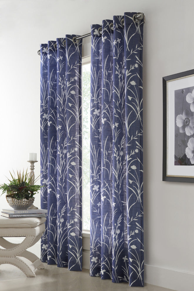 Bradford Grommet Curtain Panel 52 x 108 in Blue