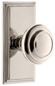 Carre Plate Passage, Circulaire Knob, Polished Nickel, 812356