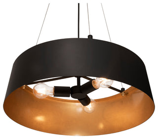 Lyric, 3-Light Pendant, Gold Finish/Black/Gold Shade