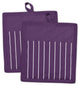 DII Eggplant Stripe Chef Pot Holder, Set of 2