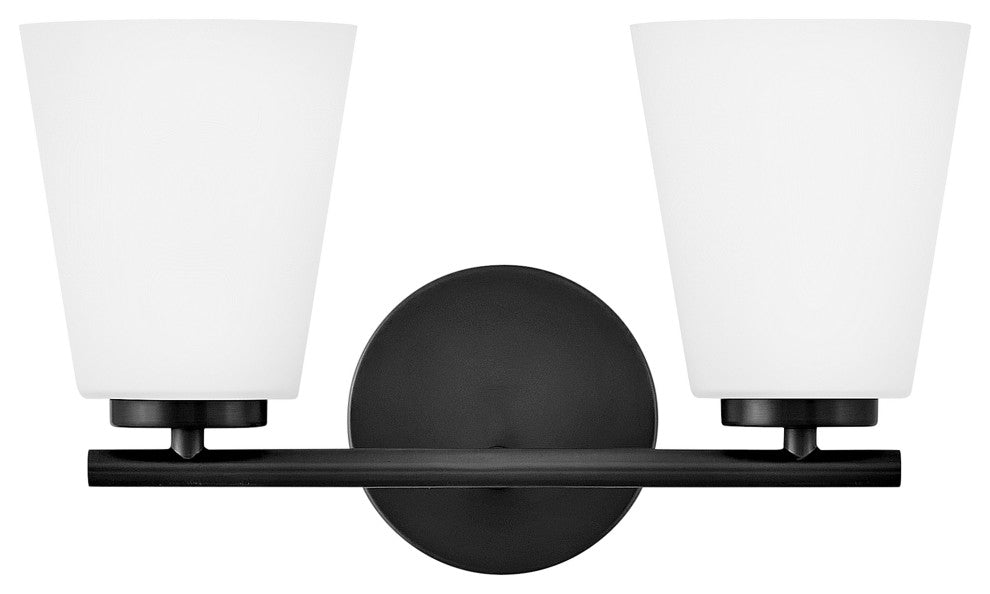 Lark Bri Small Two Light Vanity, Black
