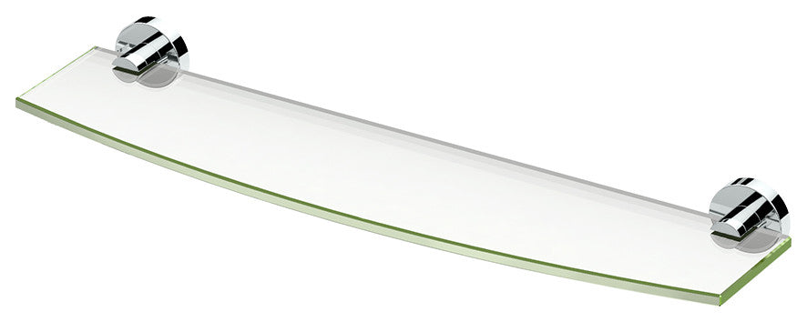 Glam Glass Shelf, Chrome