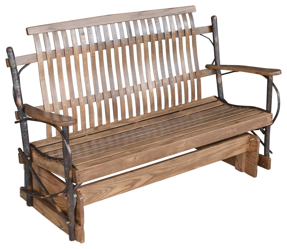 Hickory Porch Glider, Walnut, 4 Foot
