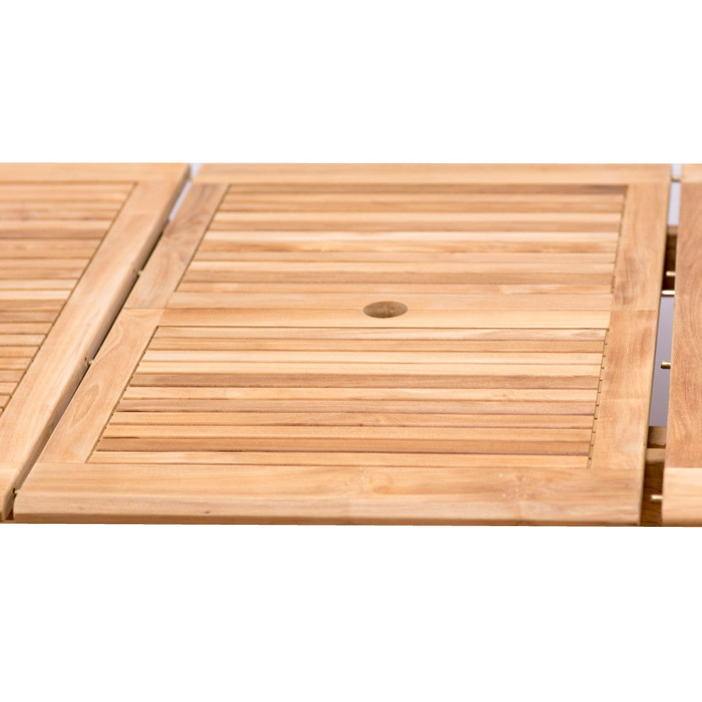 Amazonia Charlotte 9-Piece Teak Rectangular Patio Dining Set