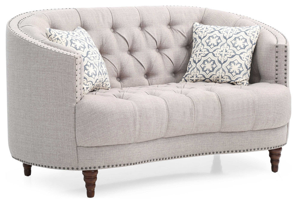 Charleston 63 in. W Flared Arm Polyester Straight Sofa, 63 in.