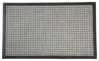Rubber-Cal "Nottingham" Rubber Backed Carpet Mat - 3 x 5 feet - Gray