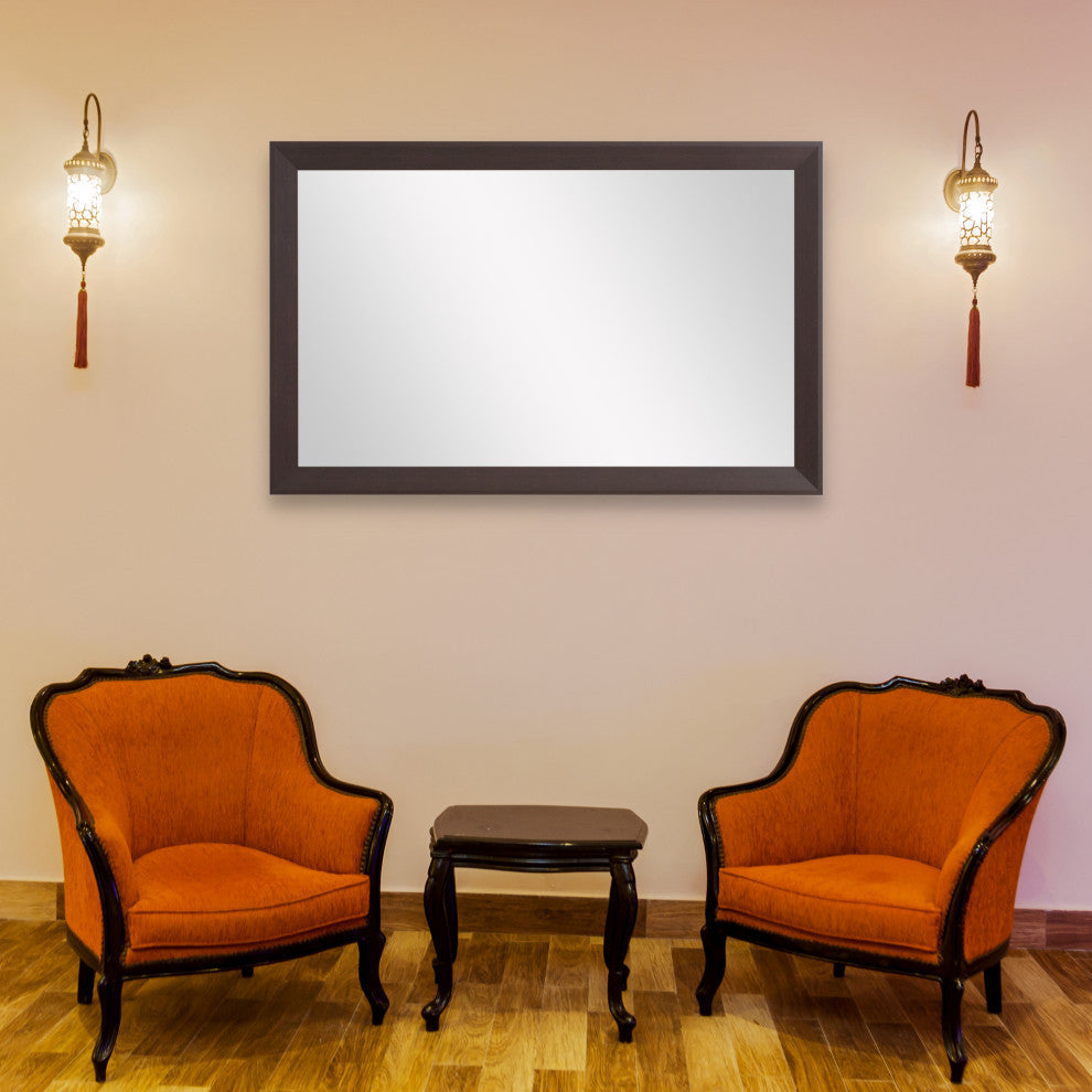 LaRue Framed Wall Mirror, Espresso, 36" X 54"
