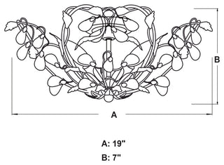 Vaxcel Lighting C0023 Jardin 4 Light 19"W Flush Mount Indoor - French Cream