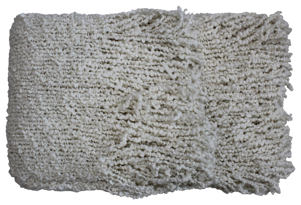 Scandinavian Elizabeth Throw Ivory - White