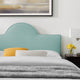 Platform Bed Frame, King Size, Blue, Velvet, Modern, Bedroom Master Guest Suite