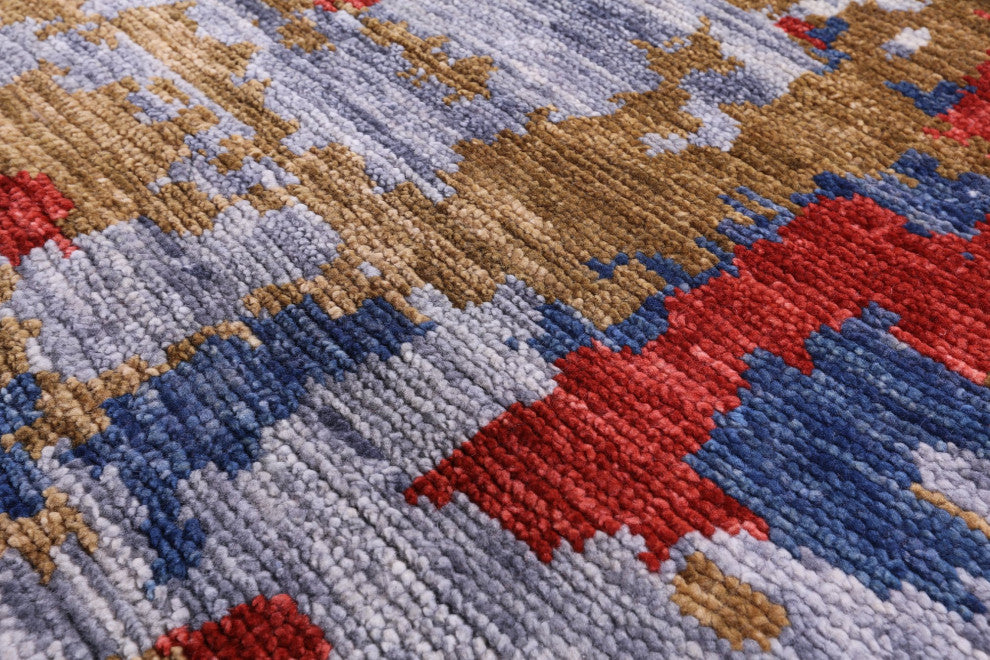 8' 10" X 11' 7" Handmade Abstract Wool Rug Q8982