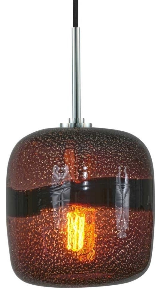 Light Low Voltage Pendant And Canopy Kit, Amber Bronze, Purple Chrome