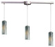 Maple 3-Light Satin Nickel Pendant, Maple Dusk