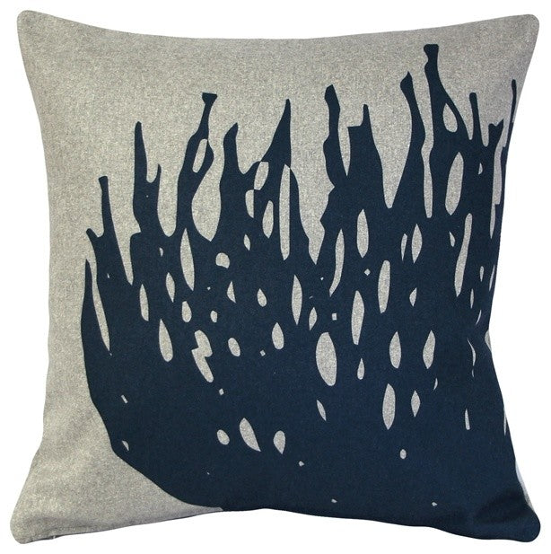 Pillow Decor - Kukamuka Scandinavian Hay Throw Pillow 19x19, Blue