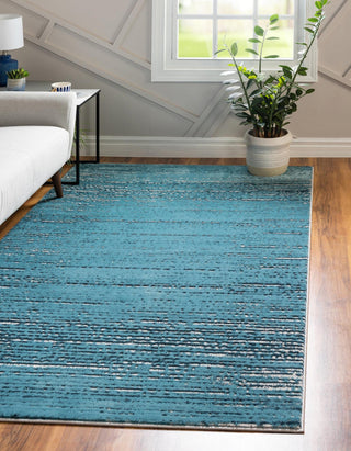 Unique Loom Oasis Calm Area Rug, Blue, 7' 0 X 10' 0 Rectangular