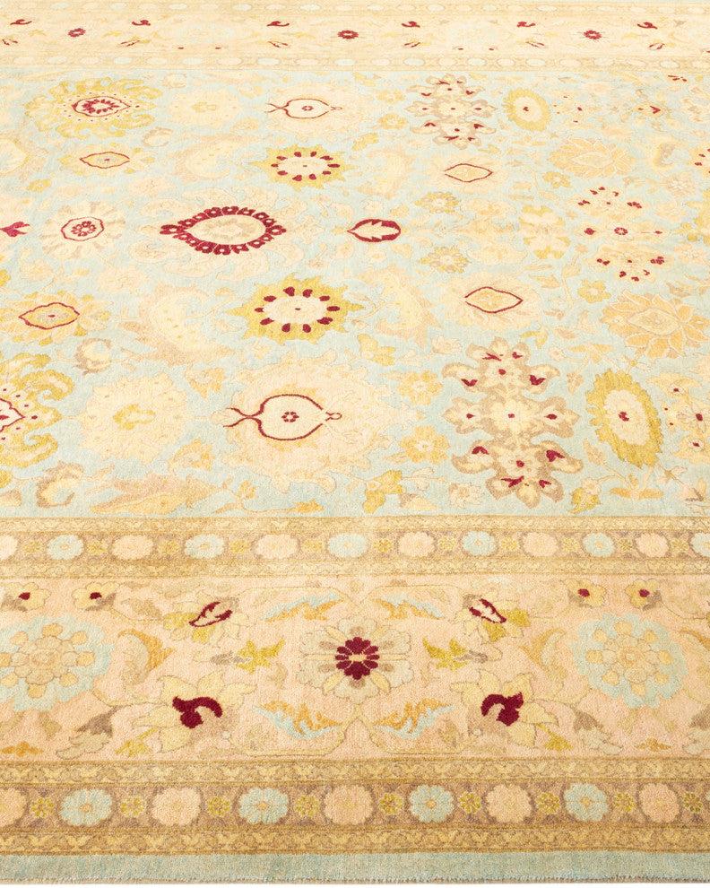 Mogul, One-of-a-Kind Hand-Knotted Area Rug Light Blue, 8' 2" x 10' 1"