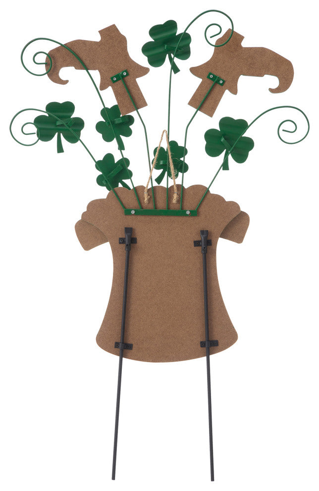 31.5'' Wooden St. Patrick's Leprechaun Belt Yard Stake