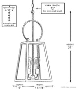 Luxury Vintage Outdoor Pendant Light, Vicenza Series, Olde Bronze