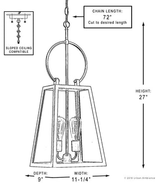 Luxury Vintage Outdoor Pendant Light, Vicenza Series, Olde Bronze