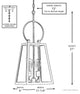 Luxury Vintage Outdoor Pendant Light, Vicenza Series, Olde Bronze