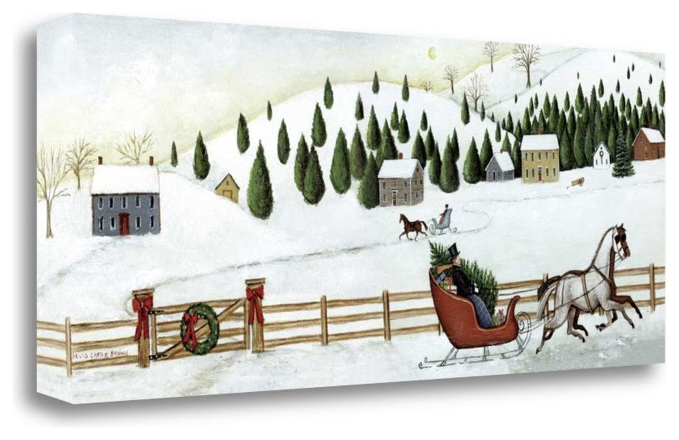 "Christmas Valley Sleigh" By David Carter Brown, Giclee on Gallery Wrap Canvas