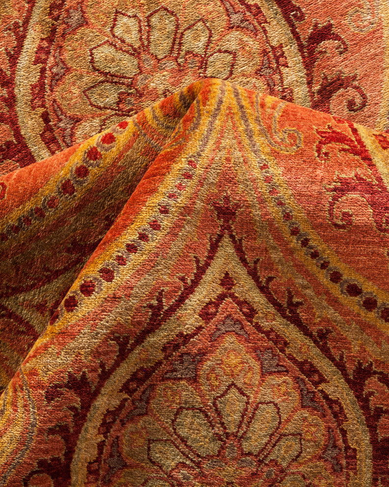 Rylie, One-of-a-Kind Hand-Knotted Area Rug Pink, 8'1"x9'10"