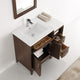 Cambridge 36" Antique Coffee Traditional Bathroom Vanity With Mirror, FFT1030CH