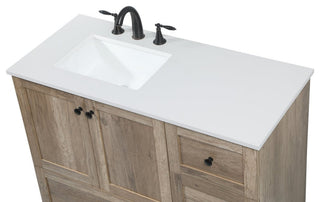 Home Living 19" Farmhouse Natural Oak-Light Bathroom Vanity