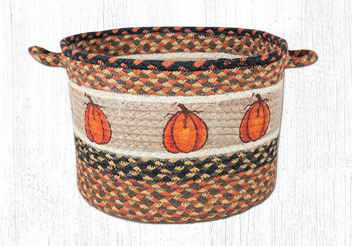 Uharvest Pumpkin Printed Utility Basket, 13"x9"