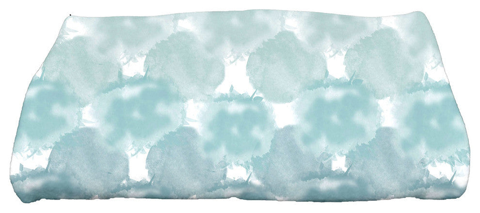 Beach Clouds, Geometric Print Bath Towel, Teal