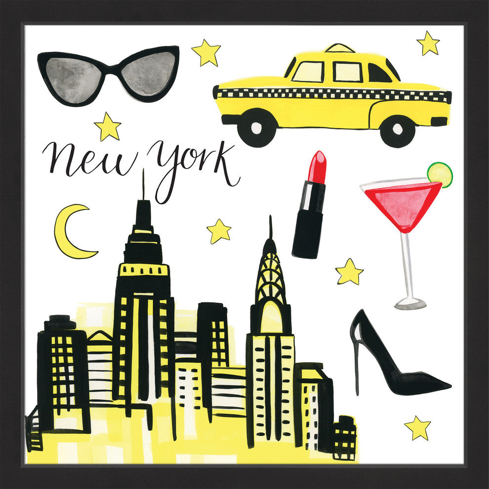 "NYC Chic" Framed Painting Print, 12x12