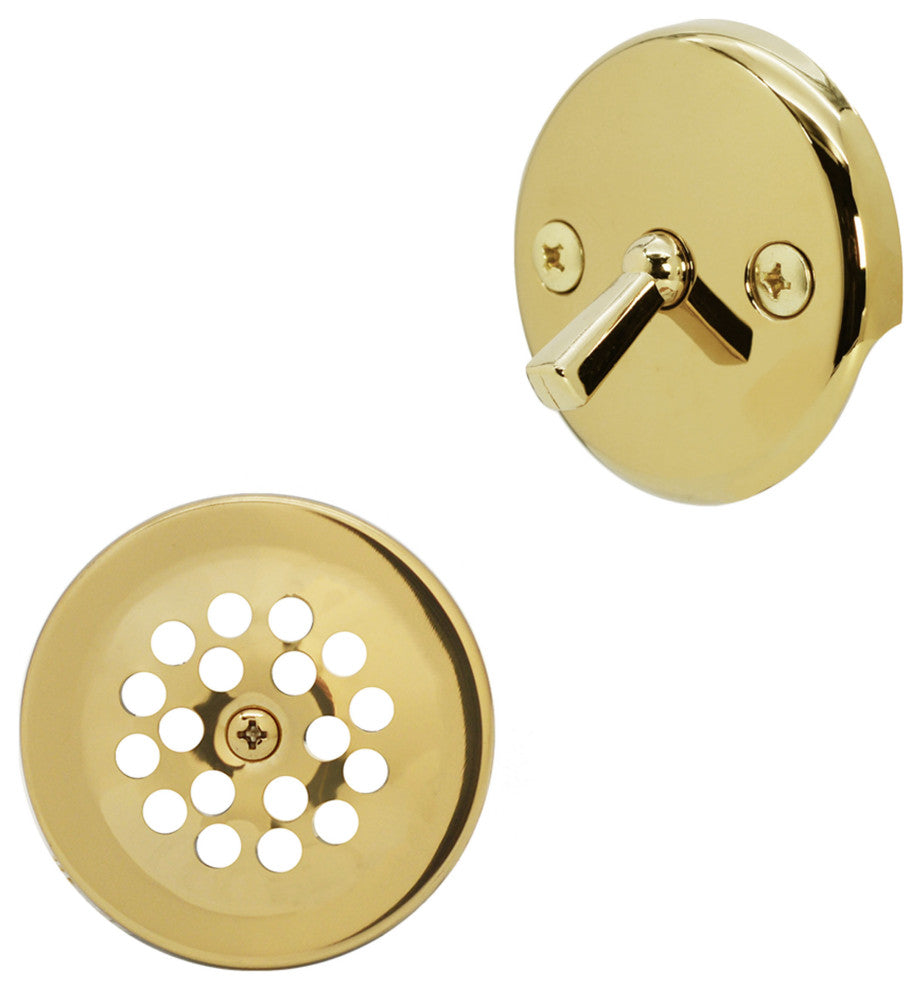 Beehive Grid Bath Waste - 14" Make-Up, 17 Ga. Tubing In Polished Brass, Polished Brass