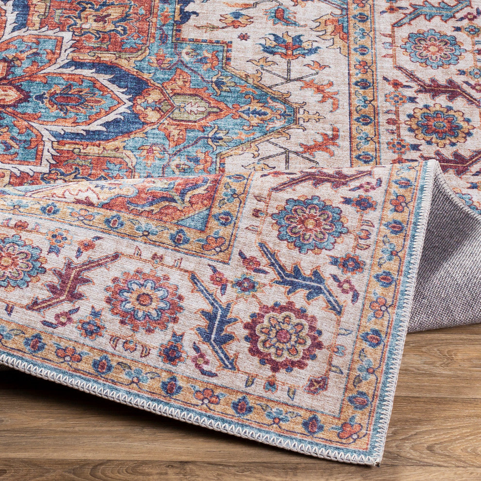 Iris IRS-2301 Traditional Rust/Blue 2'3"x3'9" Area Rug