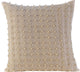 Ivory Decorative Pillow Covers 12"x12" Silk, Pearl Bed
