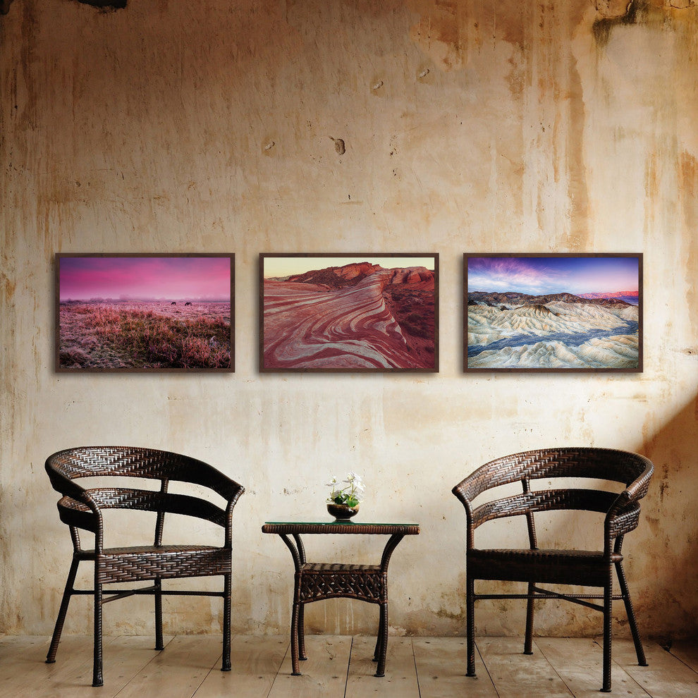 Colors in View Triptych, 54x12