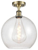 Innovations 516-1C-AB-G124-12-LED 1 Light Semi-Flush Mount, Antique Brass